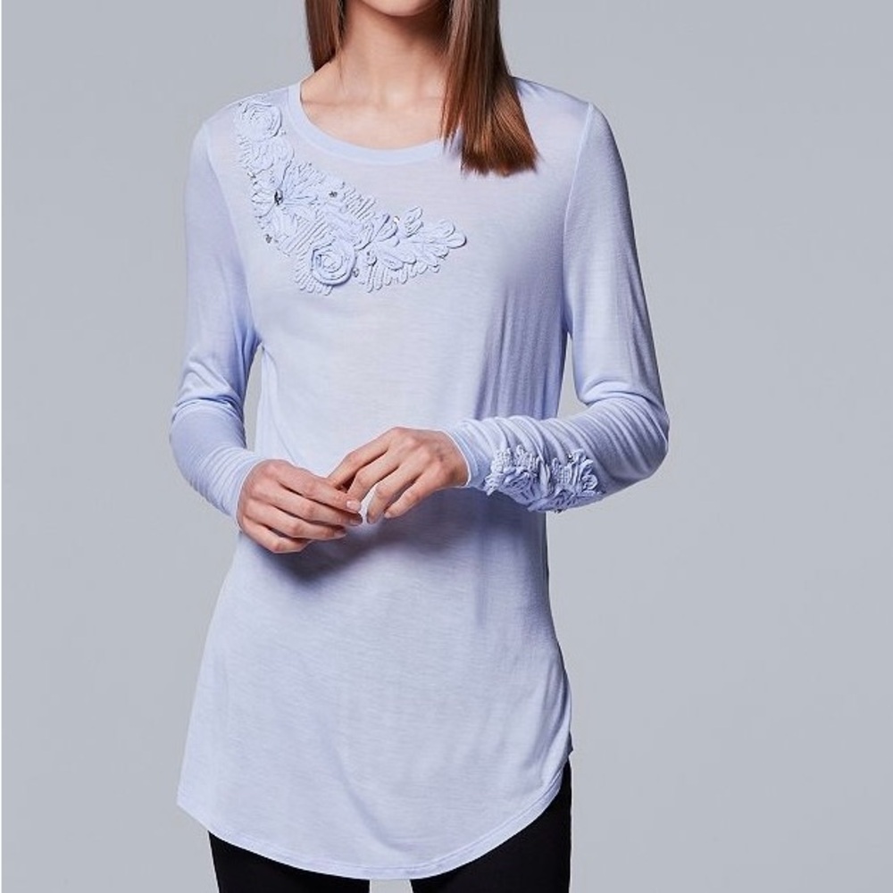 Simply Vera Embellished Soutache Tunic Tee